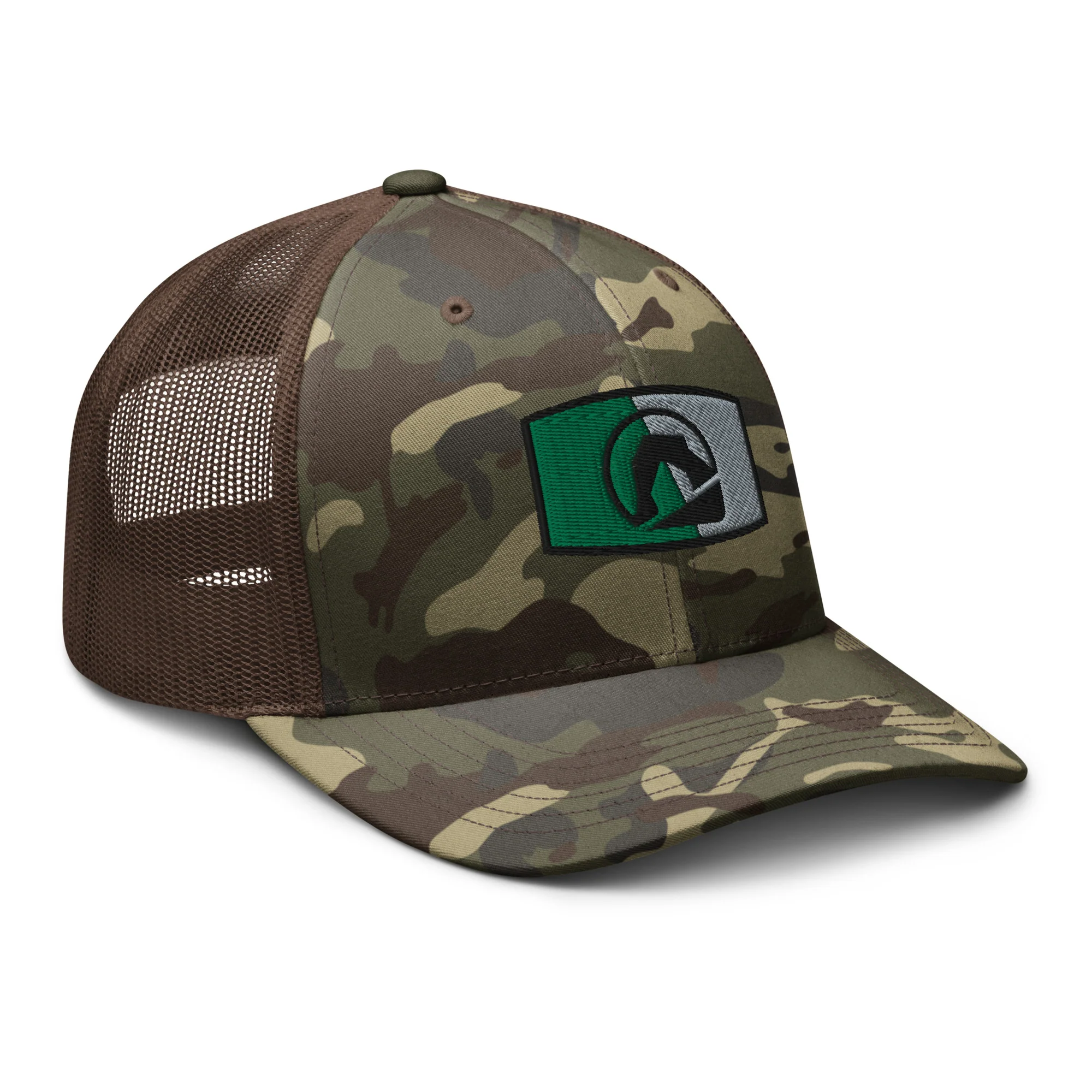 Black Arch Patch Camouflage trucker hat - Image 12