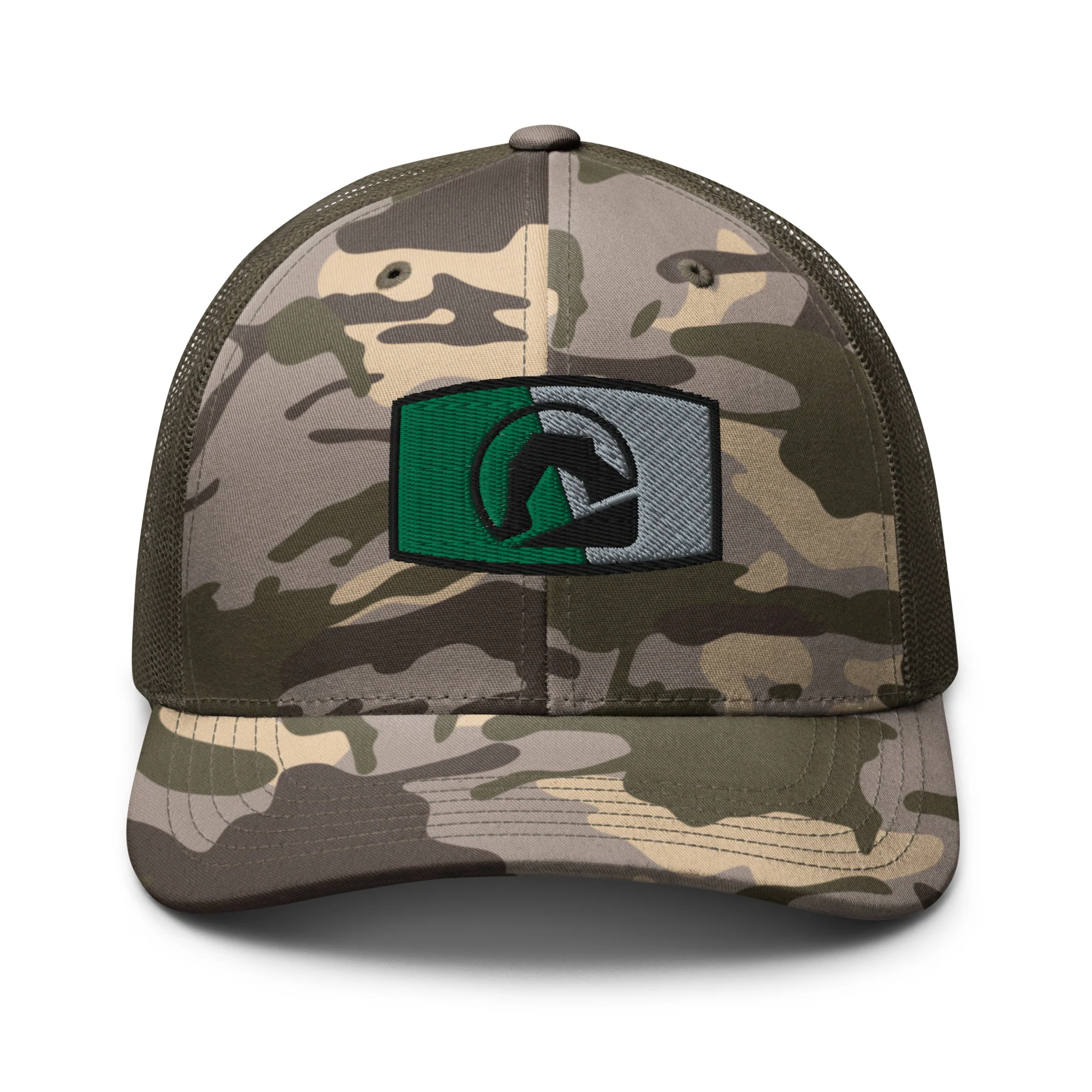 Black Arch Patch Camouflage trucker hat - Image 13