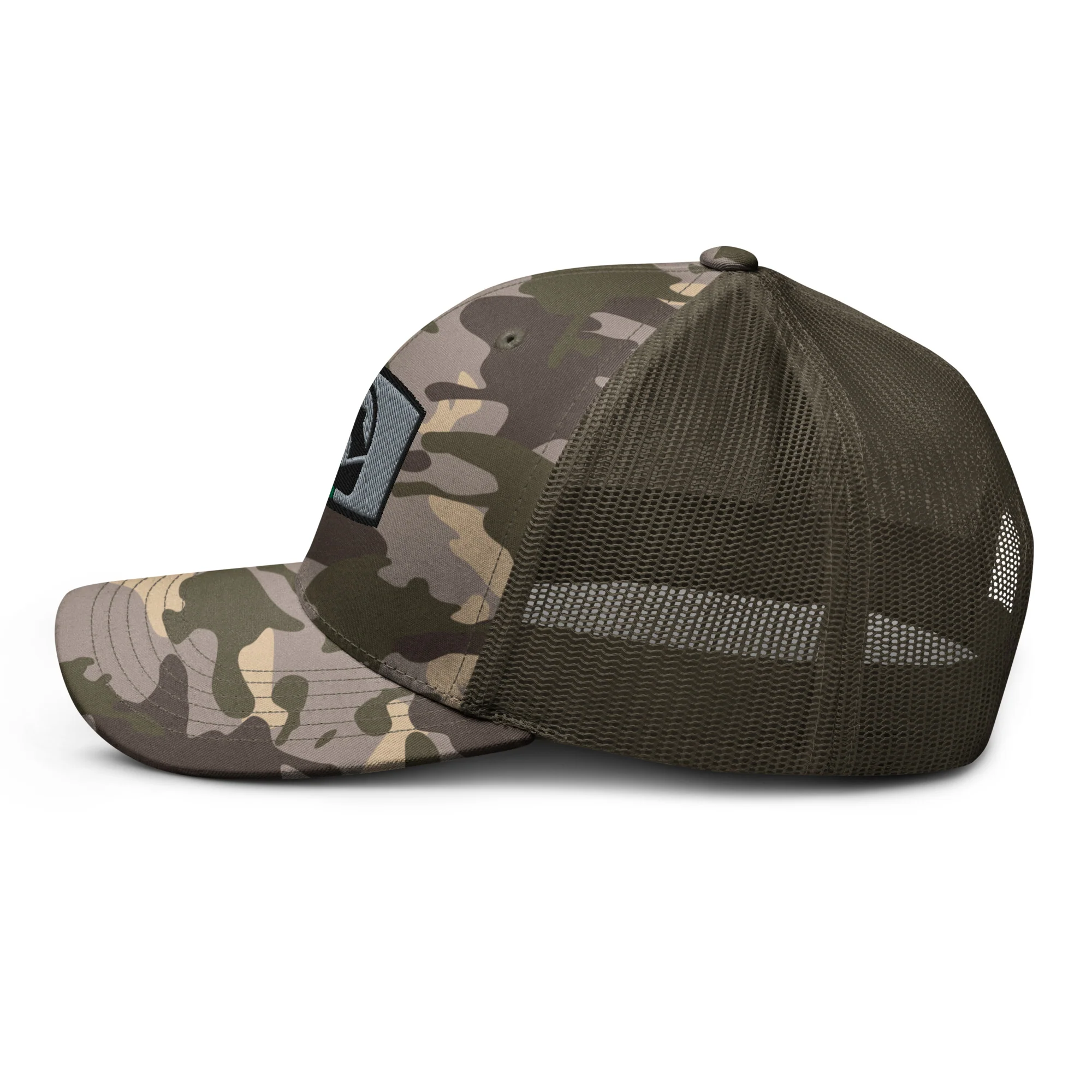 Black Arch Patch Camouflage trucker hat - Image 15