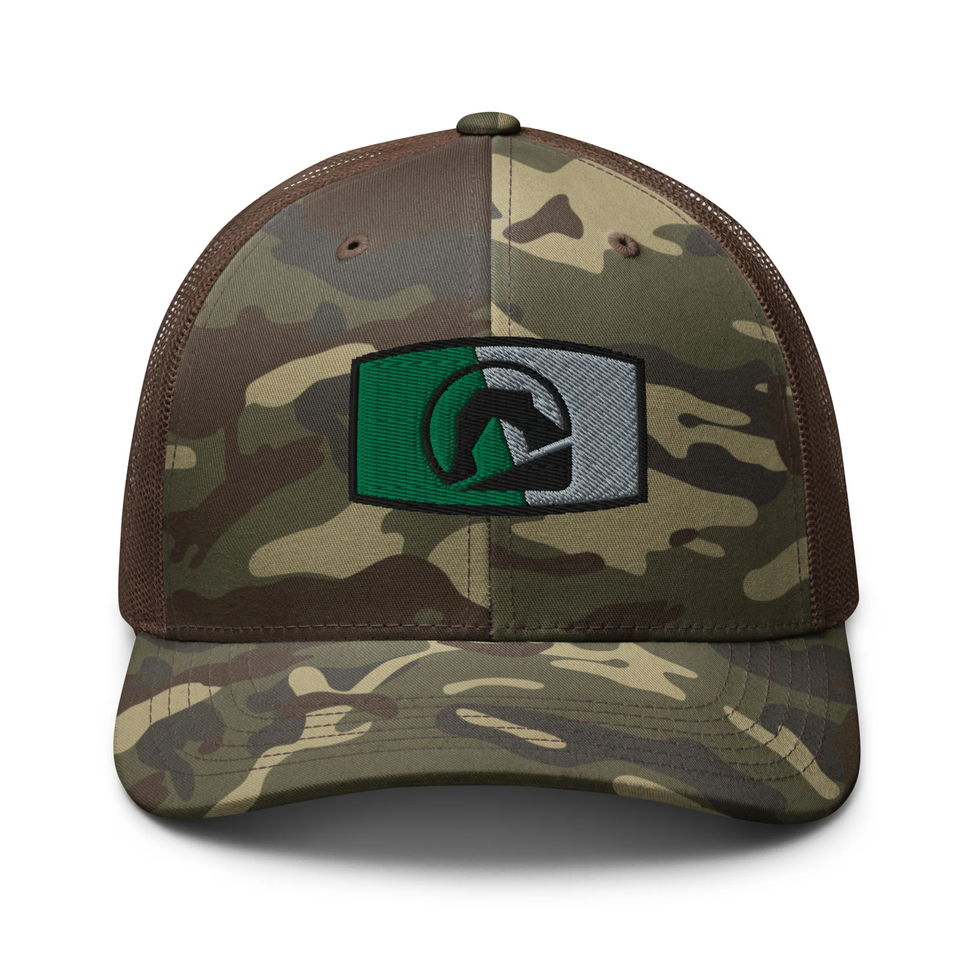 Black Arch Patch Camouflage trucker hat - Image 7